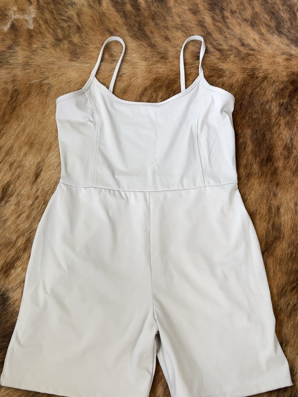 White Spaghetti Strap Romper
